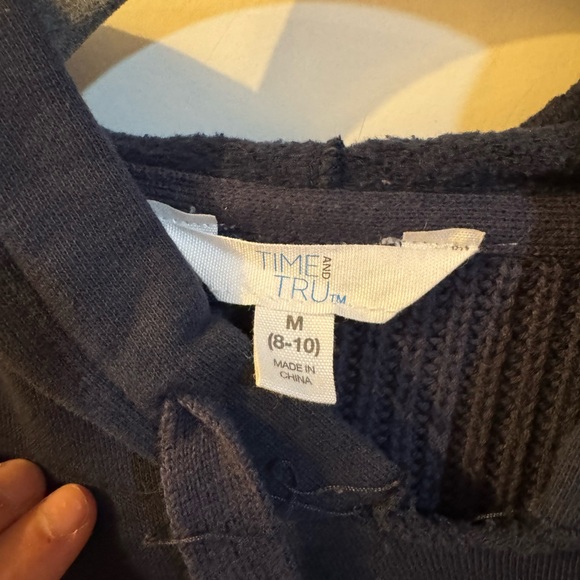 Time and Tru Dark Blue Women's Hoodie Sweater - Picture 2 of 3